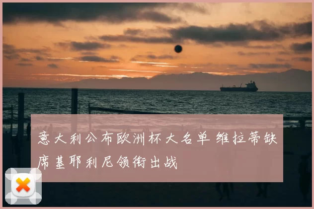 意大利公布欧洲杯大名单 维拉蒂缺席基耶利尼领衔出战